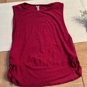 Beyond Yoga Maroon Side-Knot Athletic Tank